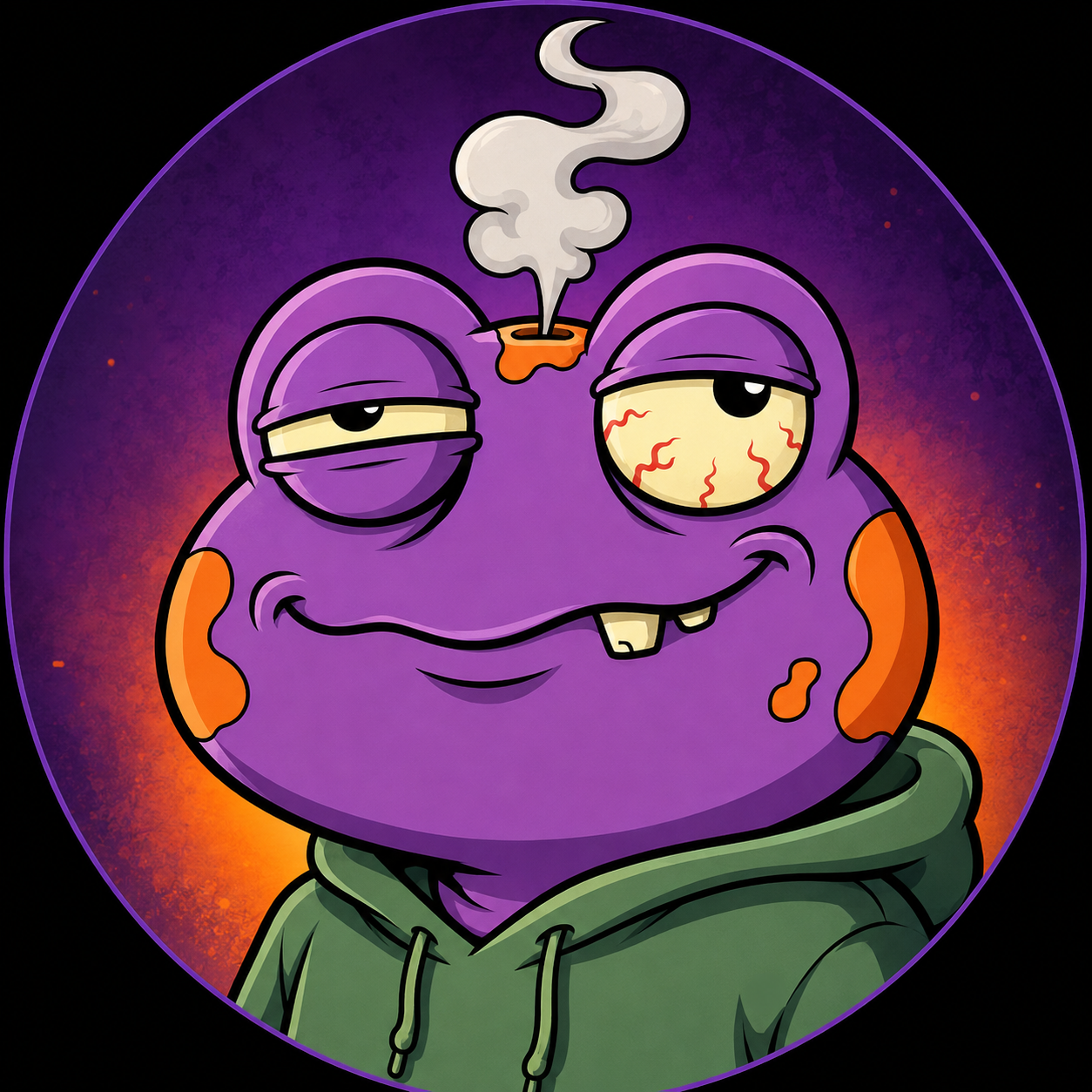 Bud the purple frog